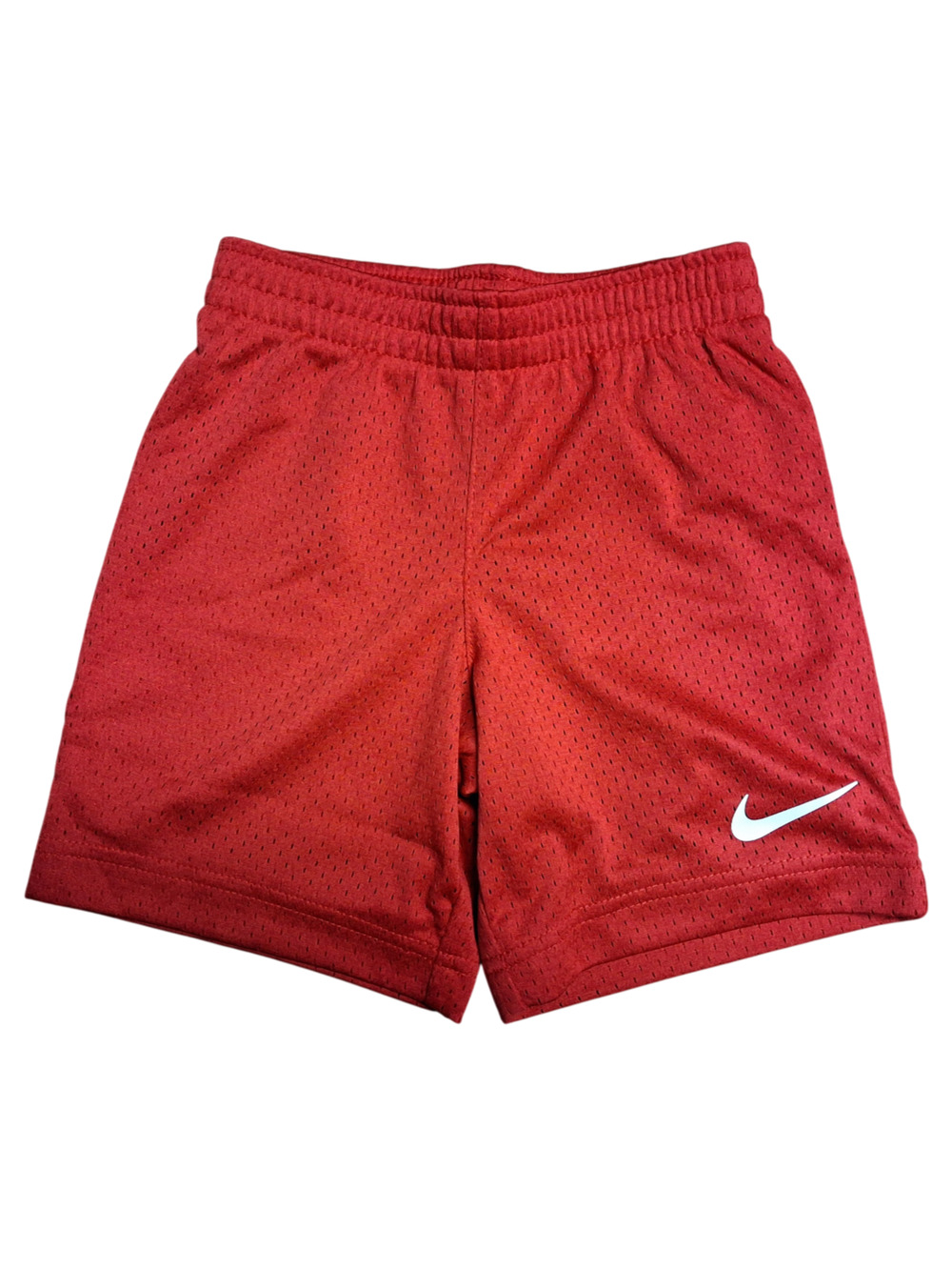 Nike Boys Mesh Shorts Size 6/Medium Red Heather Dri Fit Athletic Gym Kids New